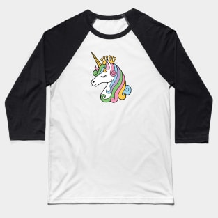 Unicorn Princes With Crown Baseball T-Shirt